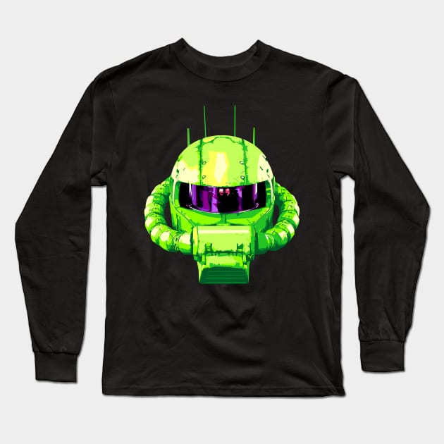 Green Head Long Sleeve T-Shirt by Bajingseng